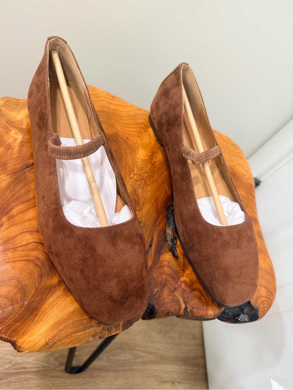 Madewell Brown Suede Mary Jane Flats - Women